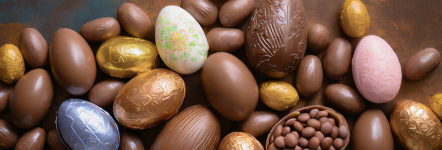 œufs en chocolats de Pâques
